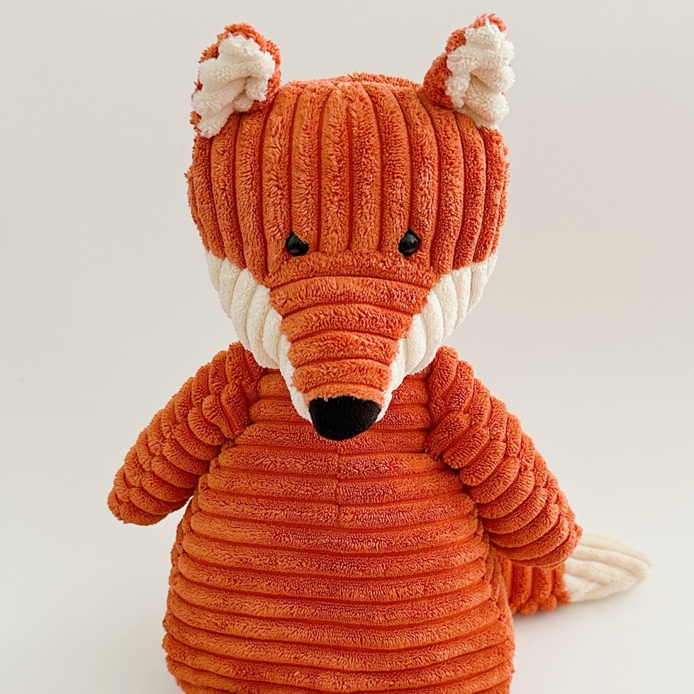 Jellycat Orange and Cream Corduroy Fox Plush